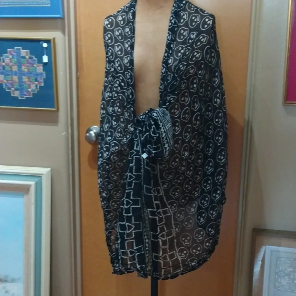 Skulls Scarf 100 0/0 silk